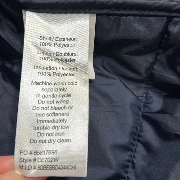 Pearly Vine puffer vest ,women Small.Blue,pink straight ribbon,tassel,Maggie May - Picture 11 of 14